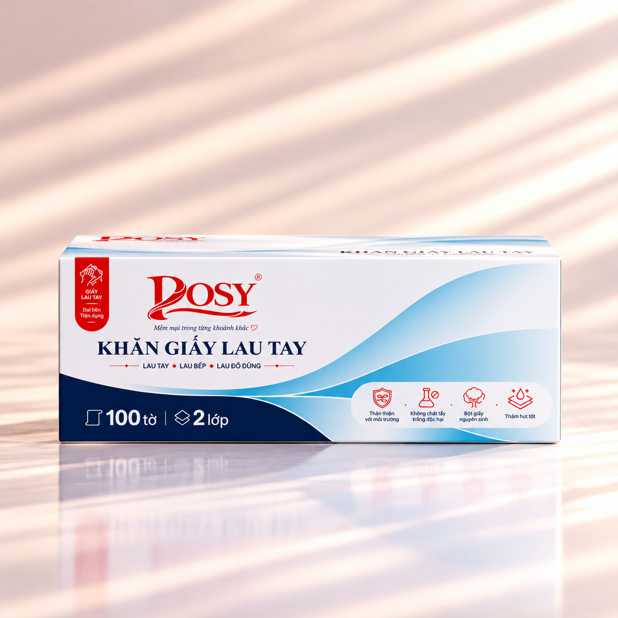 Posy paper towels, 100 sheets, 2 layers