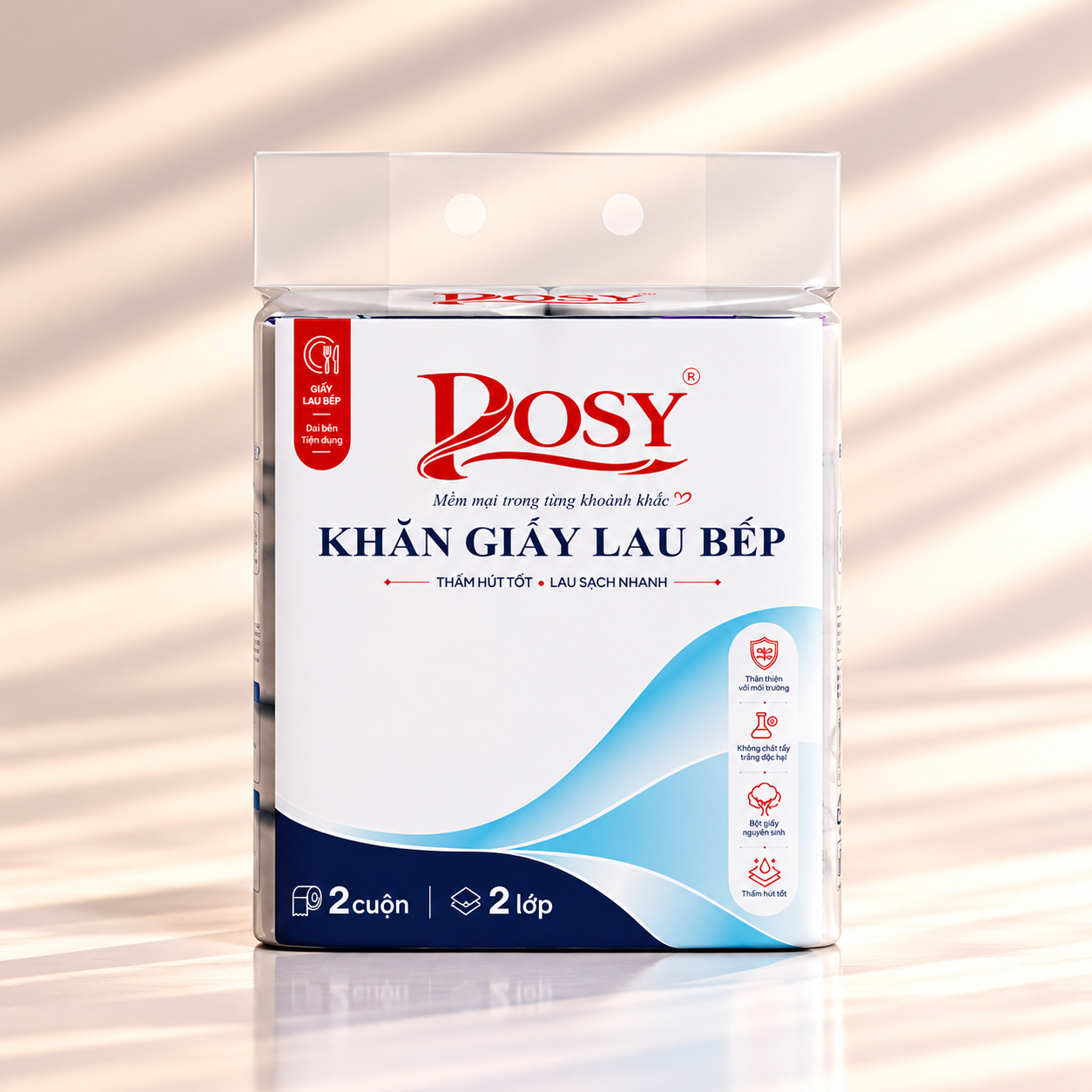 Khăn giấy lau bếp POSY thấm hút tốt - sạch gian bếp